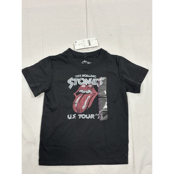 NWT The Rolling Stones US Tour '78 Black T-Shirt Baby Toddler 2T Rock Music Kids - Picture 1 of 3